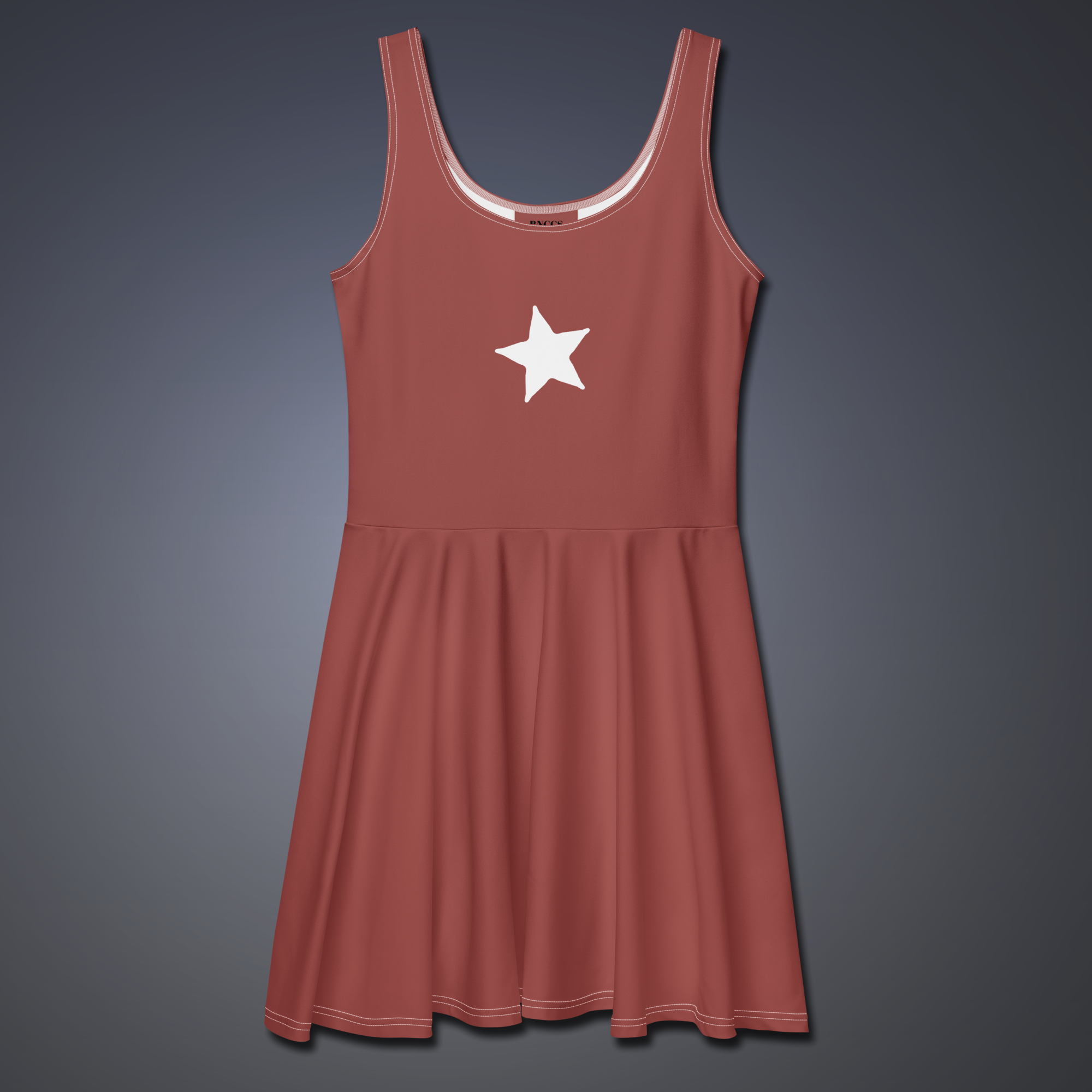 star skater dress Mela Navy Foil Star Print Wrap Skater Dress