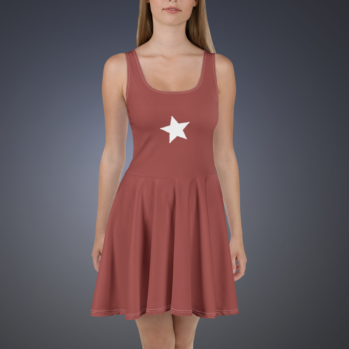 Brick Star Skater Dress