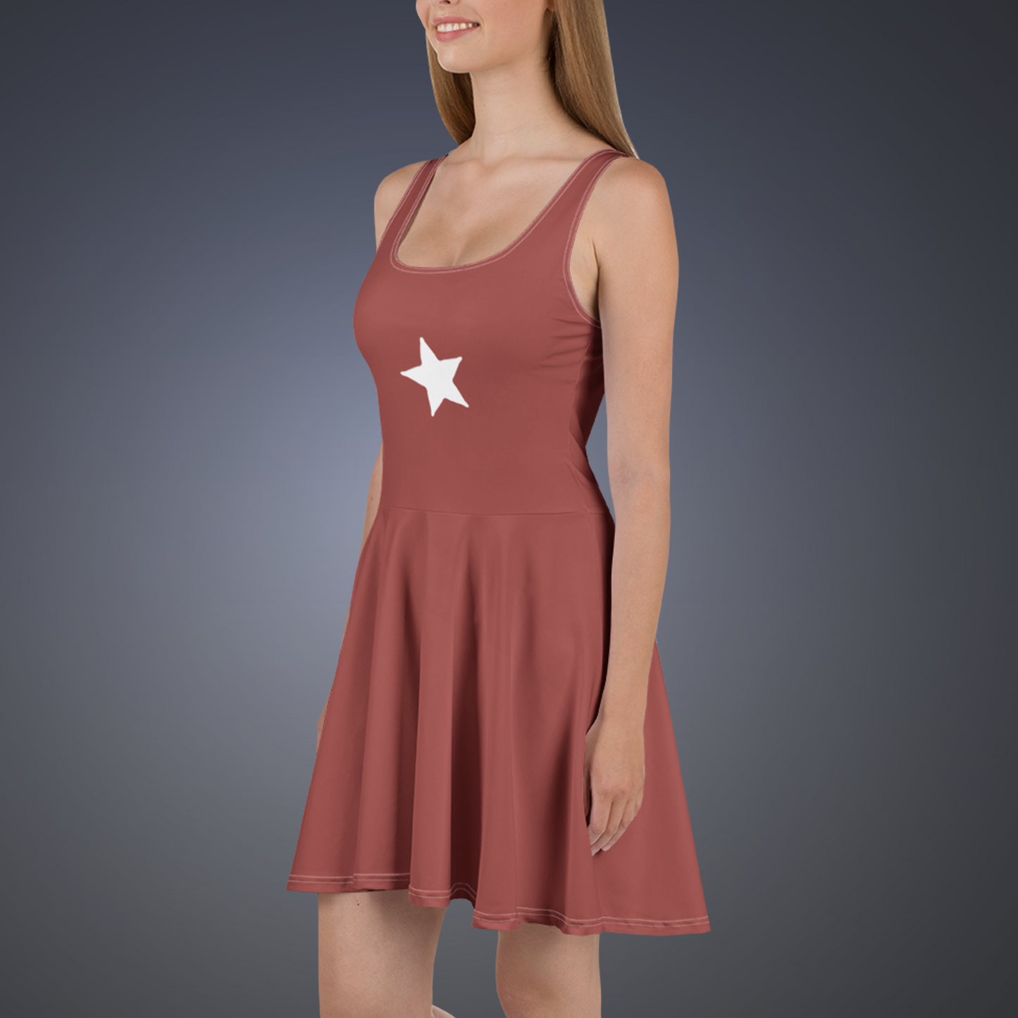 Brick Star Skater Dress