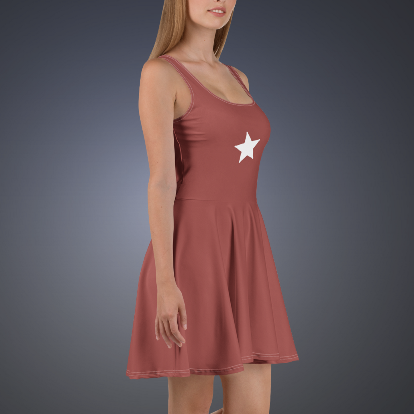 Brick Star Skater Dress