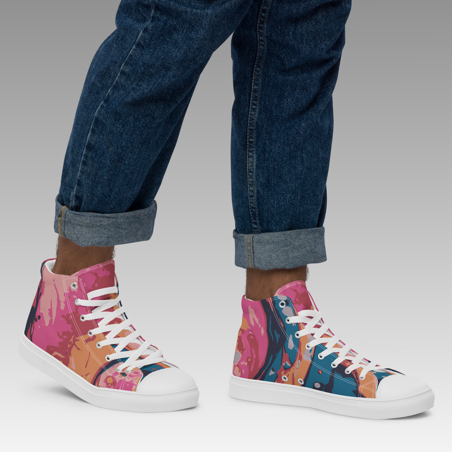 Prototype Men’s High Top Canvas Shoes